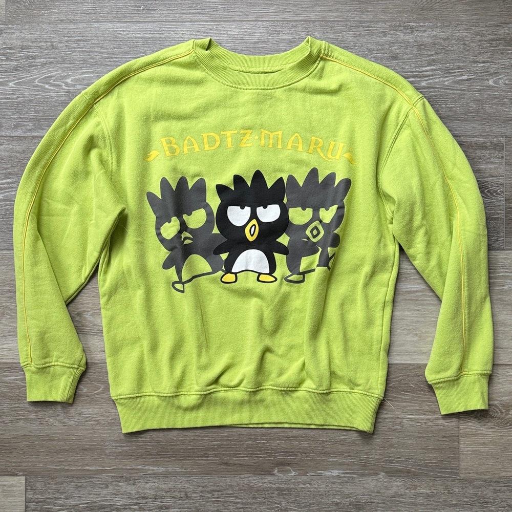 Sanrio Badtz-Maru Lime Green Sweatshirt